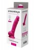 Real love dildo with balls 7inch fuchsia
